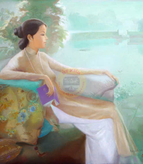 Tranh Cô Gái Xưa Đẹp